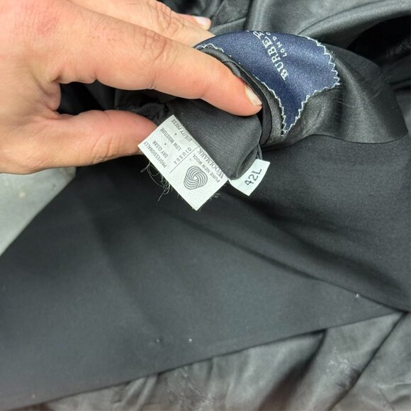 Burberry London Blazer Black Sport Coat Wool Made in USA 42L *No Buttons - Picture 8 of 12